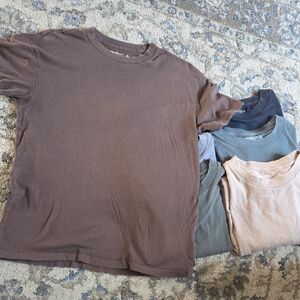 SOLD ****Abercrombie & Fitch T-Shirt Trio in Gray, Green, and Brown